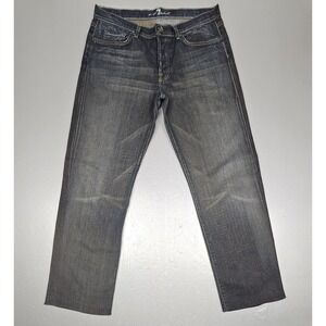 7 For all Mankind Jeans Mens 34x31 Dark Blue Relaxed‎ Fit Straight Leg Denim